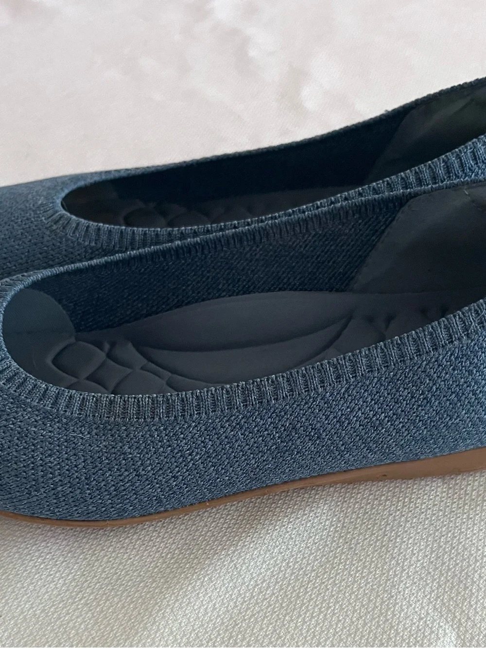 Vivaia Denim Blue Knit Pointed-Toe Flats size 39 1/2 or 8 1/2
